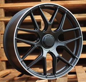 R20x9.5  5X112  ET  45  66.6  B5318  Black Half Matt+Polished Lip (BLHMPL)  For MER  (P+K2)  (REAR+FRONT) (1 foto / 1)