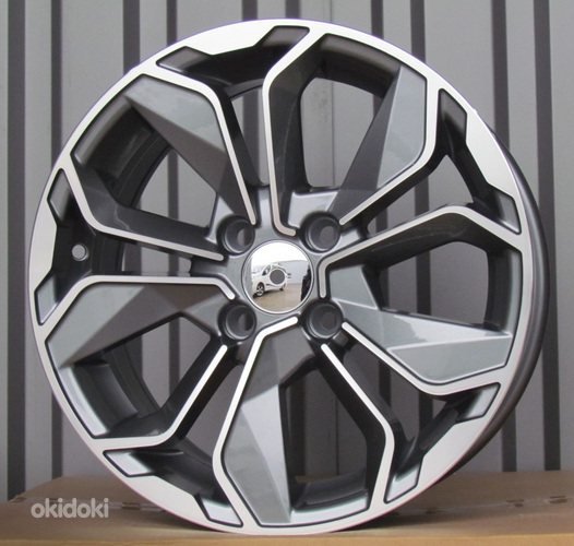 R15x6.5  4X100  ET  38  60.1  B5296  Grey Polished (MG)  For RENAU  (K2)