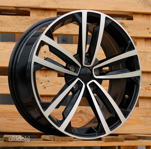 R17x7  5X112  ET  45  57.1  B5287  (IN5396)  Black Polished (MB)  For VW  (P2+M)  ((AKC 85 Eur))