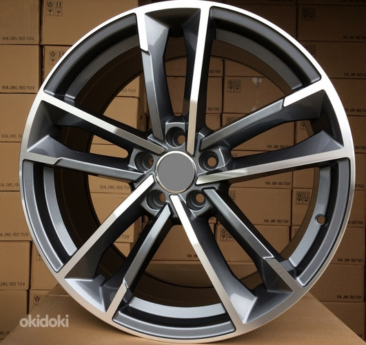 R18x8  5X112  ET  35  66.5  B5126  Grey Polished+Powder Coating (MGPC)  For AUD  (K3)