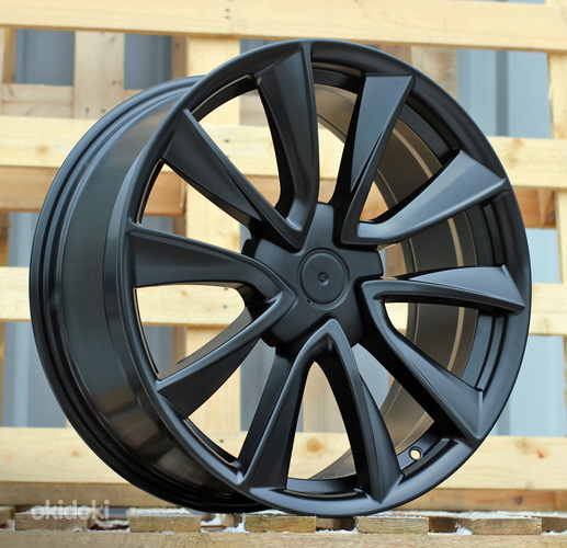 R19x8.5  5X114.3  ET  40  64.1  B2046  (H3154F)  Black Half Matt (BLHM)  For TESLA  (K8+M)  (HYBRID FORGED (Model 3))