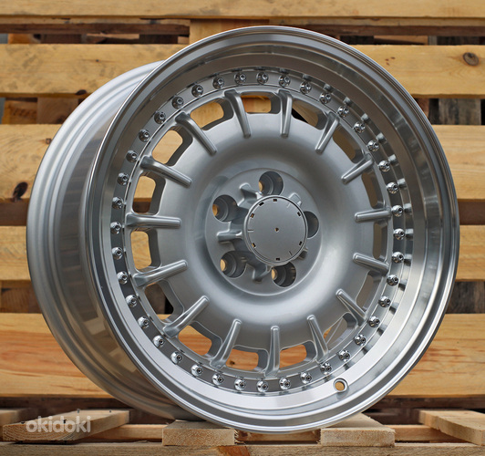 R17x8  5X112  ET  30  66.6  B1855  Silver+Polished Lip (SP)  For MER  (Z1)  (Rear+Front)