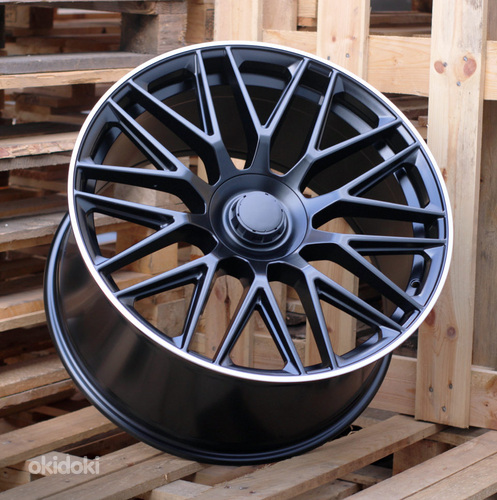 R18x8  5X112  ET  43  66.6  B1766  (IN1188)  Black Half Matt+Polished Lip (BLHMPL)  For MER  (P2)  (HYBRID FORGED)