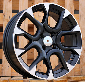 R16x6.5  4X98  ET  35  58.1  B1675  Black Polished Half Matt (MBHM)  For FIAT  (Z2)  (ABARTH Style) (1 foto / 1)