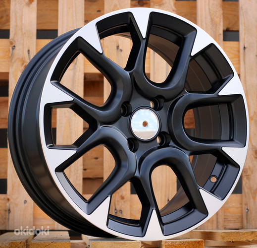 R16x6.5  4X98  ET  35  58.1  B1675  Black Polished Half Matt (MBHM)  For FIAT  (Z2)  (ABARTH Style)