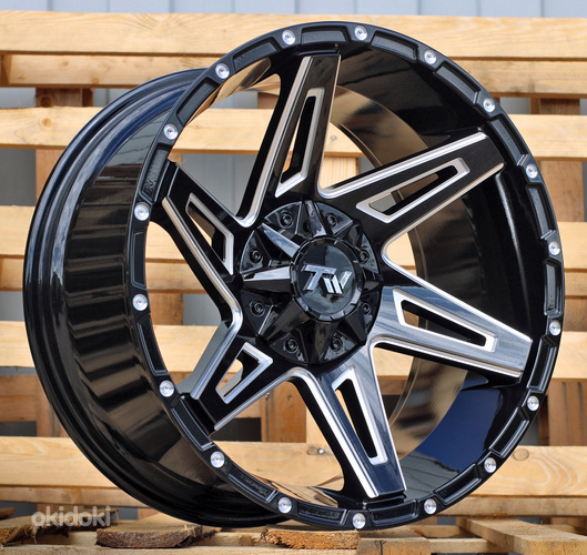 R20x9  12X135/139  ET  0  106.1  B1676  Black+Milling (BLML)  For 4X4  (K3)  (Milling Windows+Rivets)