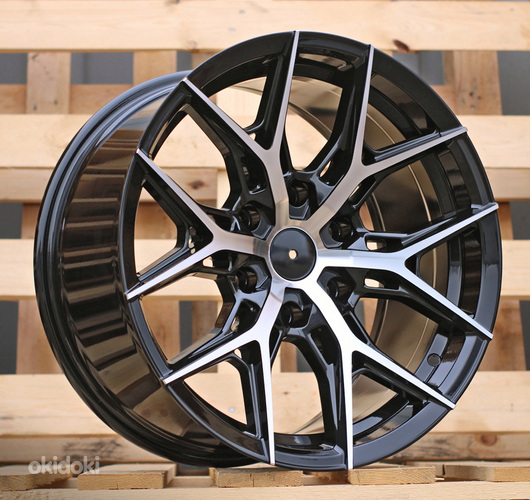 R18x9  6X139.7  ET  20  106.1  B1673  Black Partial Polished (BP)  For 4X4  (K3)  (Vossen Style)