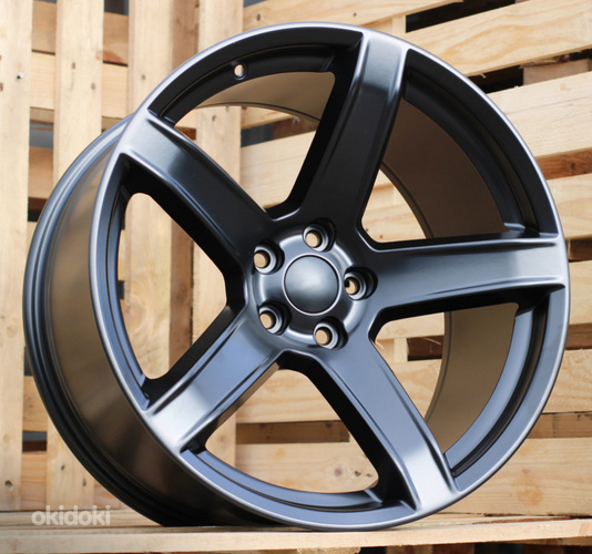 R20x10.5  5X115  ET  22  71.5  B1671  Black Half Matt (BLHM)  For DODGE  (Z1)  (Rear+Front)