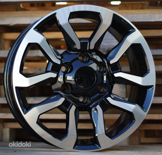 R17x7.5  6X139.7  ET  30  106  B1623  (BK5901)  Black Polished (MB)  For TOYOT  (R)