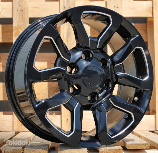R18x7.5  6X139.7  ET  25  106  B1623  Black Polished (MB)  For TOYOT  (P1+Z2)  (4x4)