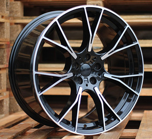 R20x9.5  5X112  ET  38  66.6  B1617  Black Polished (MB)  For BMW  (K3)  (Rear+Front) (1 foto / 1)