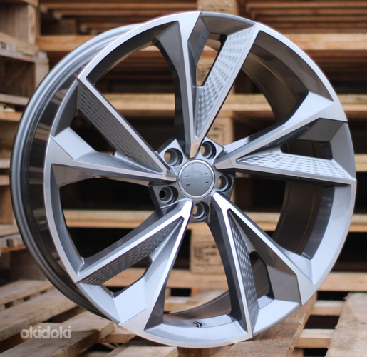 R18x8  5X112  ET  35  66.5  B1566  (IND5456)  Grey Polished (MG)  For AUD  (K7)