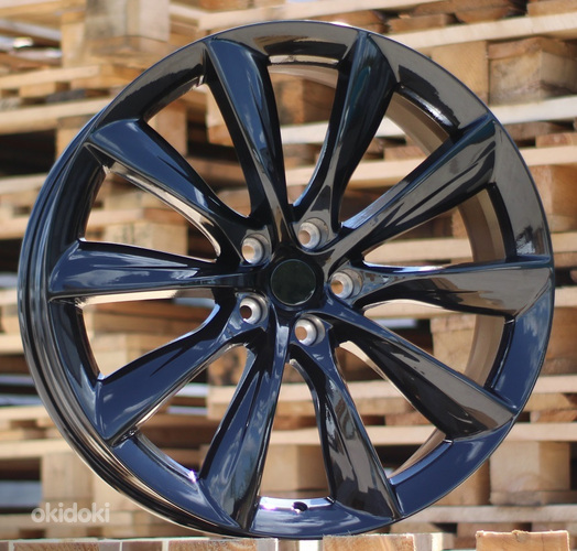 R22x9  5X120  ET  35  64.1  B1469  (0223)  Black (BL)  For TESLA  (K7)  (Gloss Black Rear+Front)