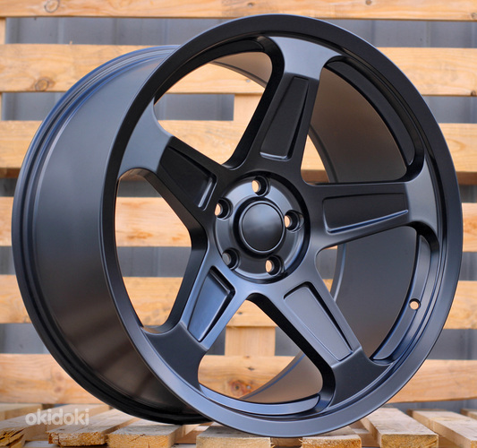 R20x10.5  5X115  ET  25  71.6  B1393  Black Matt (BM)  For RACIN  (K3)  (Rear+Front Dodge)