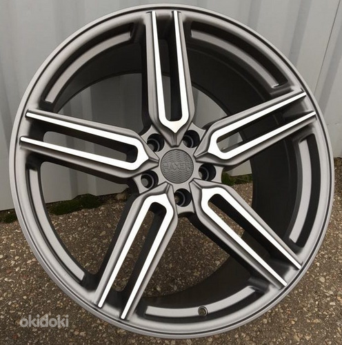 R20x10  5X120  ET  40  72.6  B1382  (HX015)  Grey Polished Half Matt (MGHM)  For HAXER  (K7)  ((AKC 110 Eur) Rear+Front)