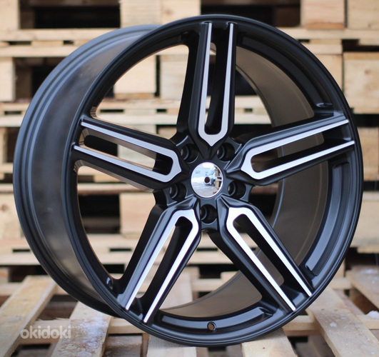 R20x10  5X112  ET  38  66.5  B1382  (HX015)  Black Polished Half Matt (MBHM)  For HAXER  (K7)  ((AKC 110 Eur) Rear+Front)