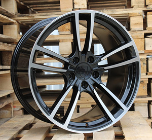 R21x11.5  5X130  ET  55  71.6  B1378  Black Polished (MB)  For PORCH  (P)  (Rear+Front) (1 foto / 1)