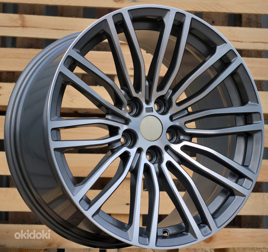 R19x9.5  5X120  ET  38  72.6  B1318  Grey Polished+Powder Coating (MGPC)  For BMW  (P+K5)  (Rear+Front)