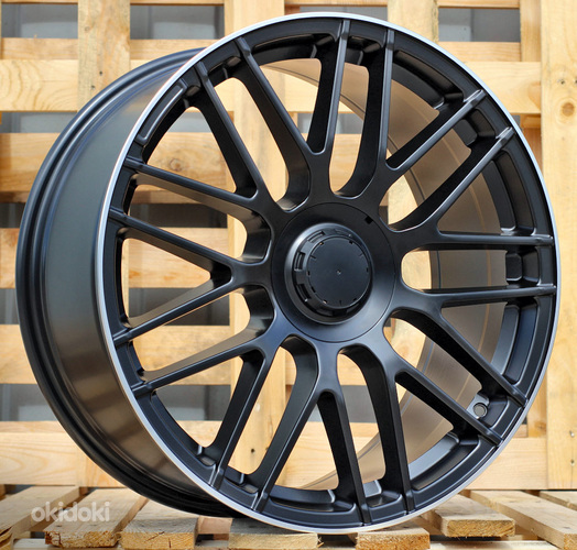 R20x9  5X112  ET  42  66.6  B1268  Black Matt+Polished Lip (BMPL)  For MER  (K3)  (Rear+Front)