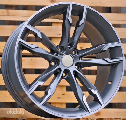R19x9.5  5X120  ET  38  72.6  B1257  Grey Polished Half Matt (MGHM)  For BMW  (K7)  (Rear+Front)