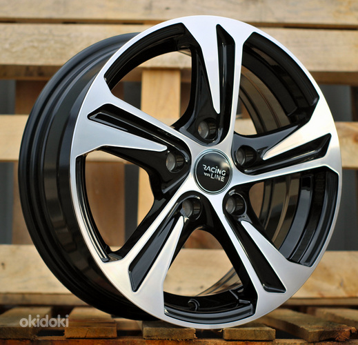 R16x6.5  5X108  ET  40  67.1  B1242  (BK1424)  Black Polished (MB)  For RACIN  (K4+K2)