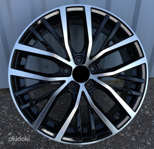 R17x6.5  5X100  ET  40  57.1  B1179  Black Polished (MB)  For VW  (Z6+M)