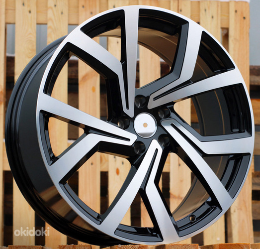 R18x7.5  5X112  ET  45  57.1  B1154  (FBX157)  Black Polished (MB)  For VW  (K8)  (HYBRID FORGED)