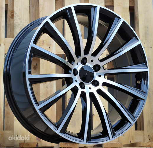 R20x8.5  5X112  ET  45  66.6  B1048  Black Polished+Powder Coating (MBPC)  For MER  (P2)  (Rear+Front)