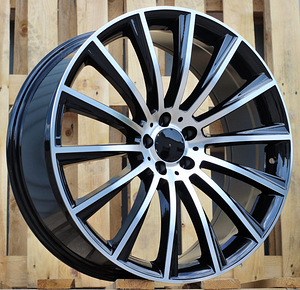 R18x7.5  5X112  ET  45  66.6  B1048  Black Polished (MB)  For MER  (P2)  (Rear+Front) (1 foto / 1)