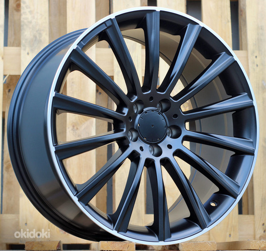 R20x8.5  5X112  ET  38  66.6  B1048  Black Half Matt+Polished Lip (BLHMPL)  For MER  (P)  ((AKC 130 Eur))