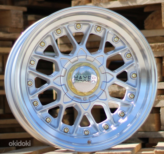 R16x9  10X112/120  ET  ET10  74.1  A8078  (HX025)  Silver+Polished Lip (SP)  For HAXER  (P)  (Rear+Front)
