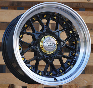 R16x8  8X100/114  ET  15  73.1  A8078  (HX025)  Black+Polished Lip (BLPL)  For HAXER  (K3)  (Rear+Front (AKC 65 Eur)) (1 foto / 1)