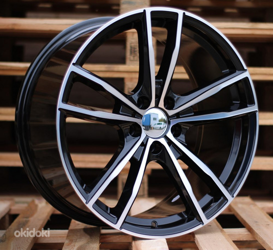 R18x9  5X112  ET  40  66.6  A5588  Black Polished+Powder Coating (MBPC)  For BMW  (K7)  (Rear+Front)