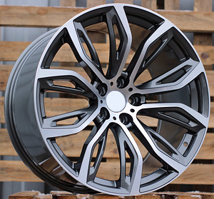 R21x10.5  5X120  ET  45  74.1  A5040  (BK510)  Grey Polished (MG)  For BMW  (K4)  (Rear+Front) (1 foto / 1)