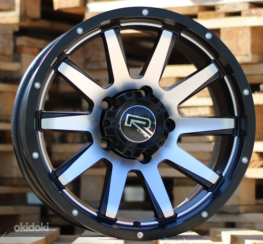 R17x9  5X139.7  ET  0  110.1  A1302  Black Polished Half Matt (MBHM)  For 4X4  (P)