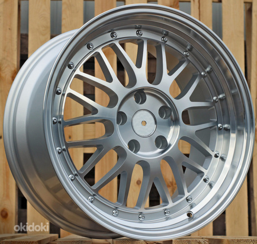 R18x9  5X112  ET  35  66.5  A1025  Machined Silver (MS)  For RACIN  (K7+P)  (Rear+Front Style BBS)
