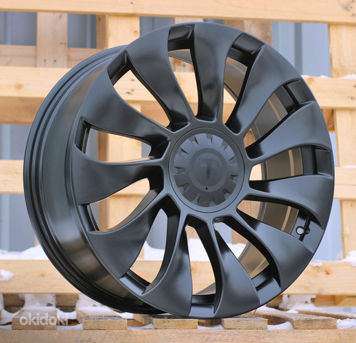 R19x9.5  5X114.3  ET  45  64.1  YS214  (H3117F)  Black Half Matt (BLHM)  For TESLA  (Z5)  (HYBRID FORGED (Model Y))