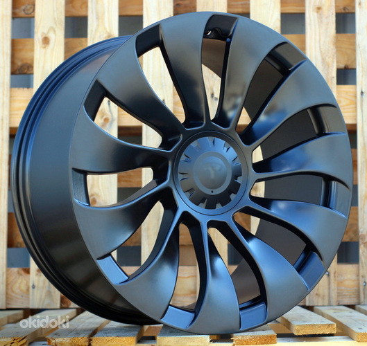 R21x9  5X114.3  ET  40  64.1  YS214  Black Half Matt (BLHM)  For TESLA  (K4)  (HYBRID FORGED (Model Y)(Rear+Front))