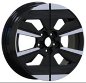 R17x7  5X108  ET  44  65.1  YF6158  Black Polished Half Matt (MBHM)  For PEUG (1 foto / 1)