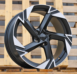 R18x7.5  5X112  ET  45  57.1  YF5754  Black Polished Half Matt (MBHM)  For VW  (Z5)  (HYBRID FORGED) (1 foto / 1)