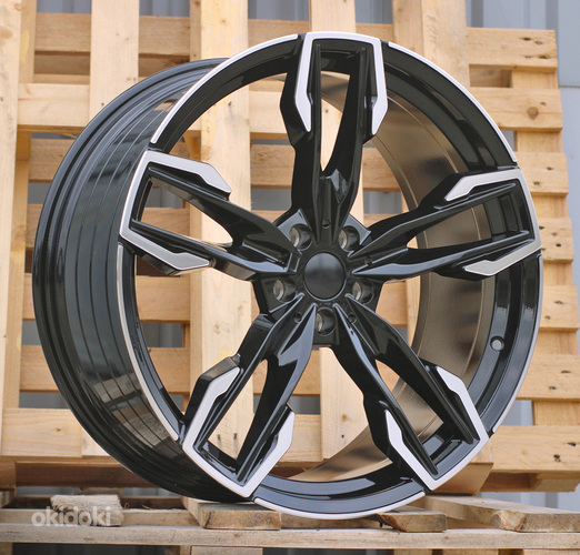 R21x9.5  5X112  ET  43  66.6  YF5718  Black Polished (MB)  For BMW  (P1)  ((X3) HYBRID FORGED Rear+Front)