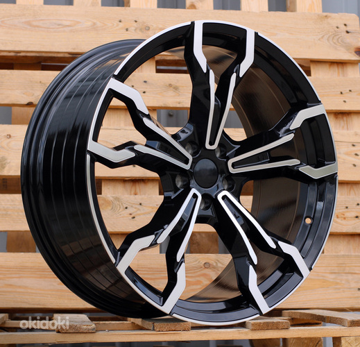 R21x9.5  5X112  ET  43  66.6  YF5596  Black Polished (MB)  For BMW  (P2)  (X3 HYBRID FORGED Front+Rear)
