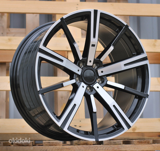 R20x9.5  5X112  ET  40  66.6  YF1156  Black Polished (MB)  For BMW  (K7+Z6)  (HYBRID FORGED Rear+Front)