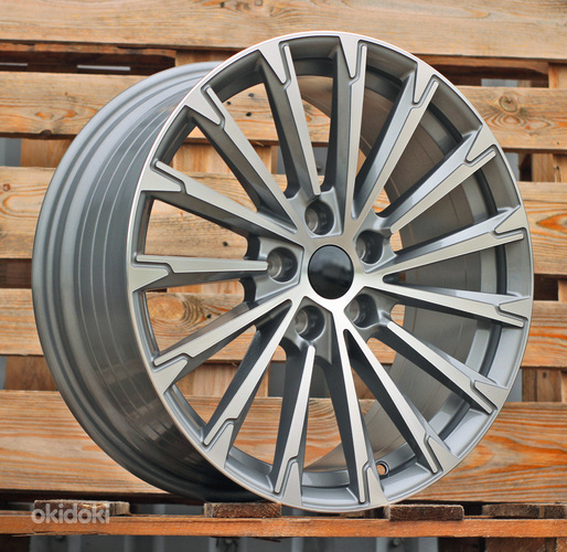 R18x8  5X112  ET  45  57.1  YF0446  Grey Polished (MG)  For SKODA  (P1)  (HYBRID FORGED)