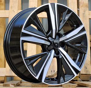 R17x7  4X108  ET  25  65.1  Y1187  (LU2402)  Black Polished (MB)  For PEUG  (P1)  (NEW Design Carved Spokes) (1 foto / 1)