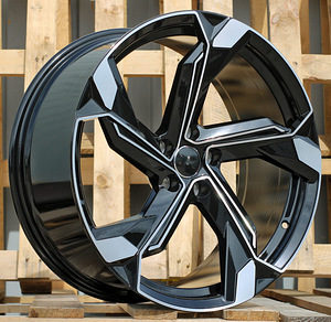 R21x9  5X112  ET  36  66.5  Y1201  (FBX150)  Black Polished (MB)  For AUD  (K8)  (HYBRID FORGED) (1 foto / 1)