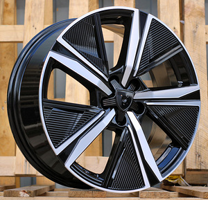 R18x7.5  5X108  ET  44  65.1  Y1187F  Black Polished (MB)  For PEUG  (K4)  (NEW Design Full Spokes) (1 foto / 1)