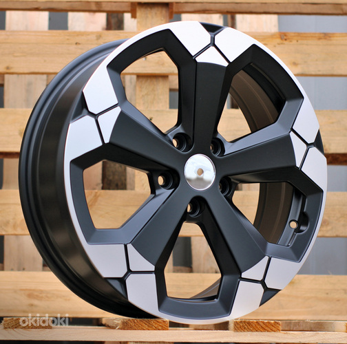 R18x6.5  5X114.3  ET  45  66.1  Y1274  Black Partial Polished Half Matt (BPHM)  For DACIA  (K2+P)  (NEW Model)