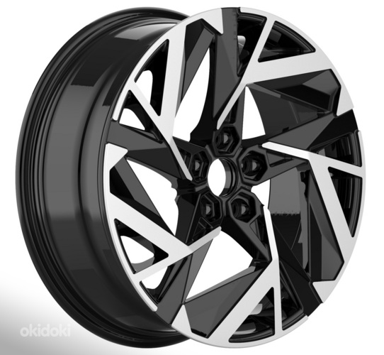 R18x7  5X114.3  ET  35  66.1  Y1379  (IN3640F)  Black Polished (MB)  For RENAU