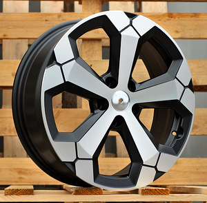 R17x6.5  5X114.3  ET  45  66.1  Y1274  (BKY1274)  Black Polished Half Matt (MBHM)  For DACIA (1 foto / 1)